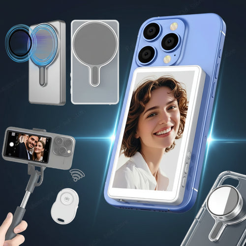Monitor de Selfie Magnético Inalámbrico - Pantalla HD 4" para Cámara Trasera iPhone y Android