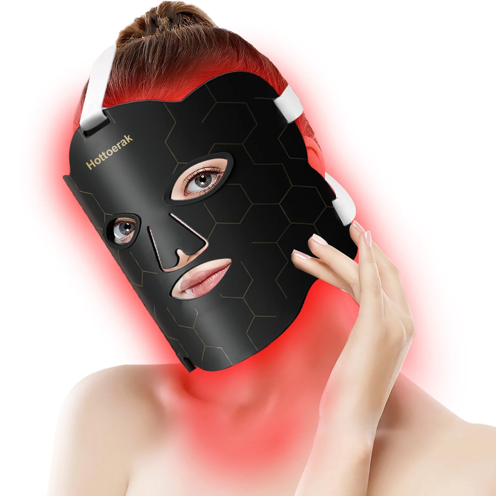 Máscara Facial LED de Silicona con Terapia de Luz Roja – Cuello y Rostro