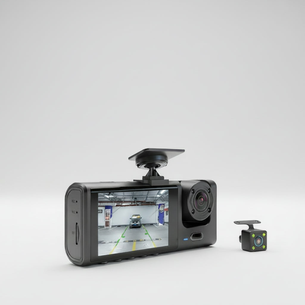 Dash Cam 3 Cámaras Full HD