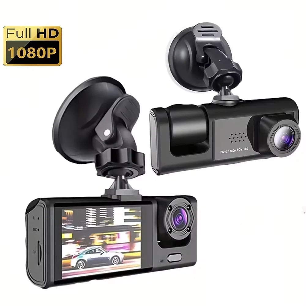 Dash Cam 3 Cámaras Full HD